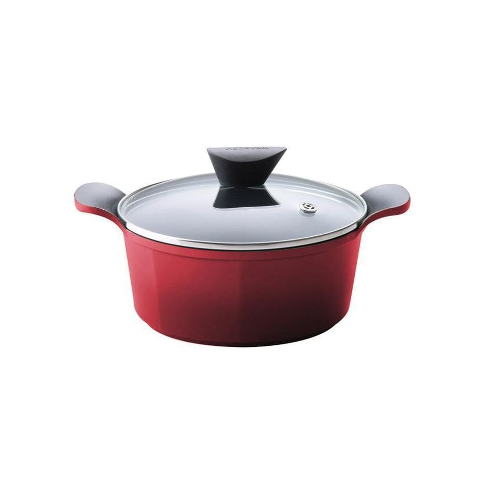 Caçarola De Alumínio Com Revestimento Cerâmico Vermelho