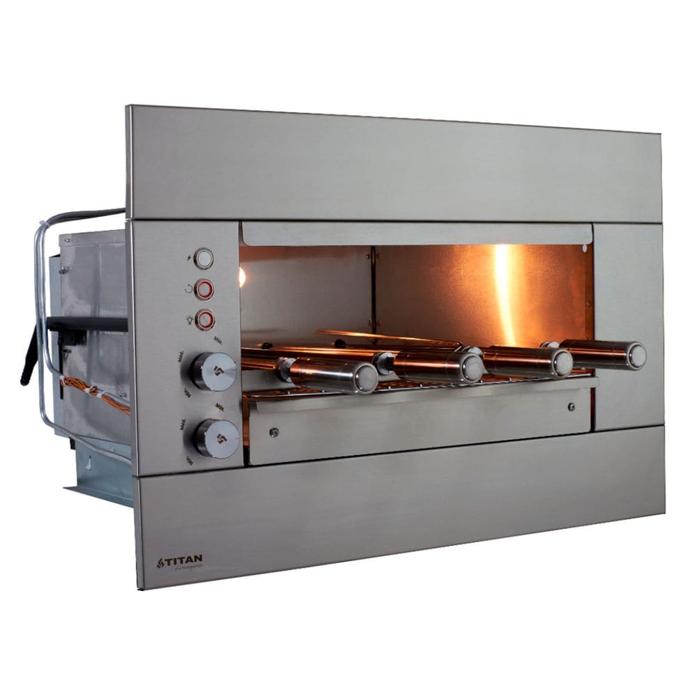 Churrasqueira de Embutir a Gás 04 Espetos GLP 220V Suprema Titan
