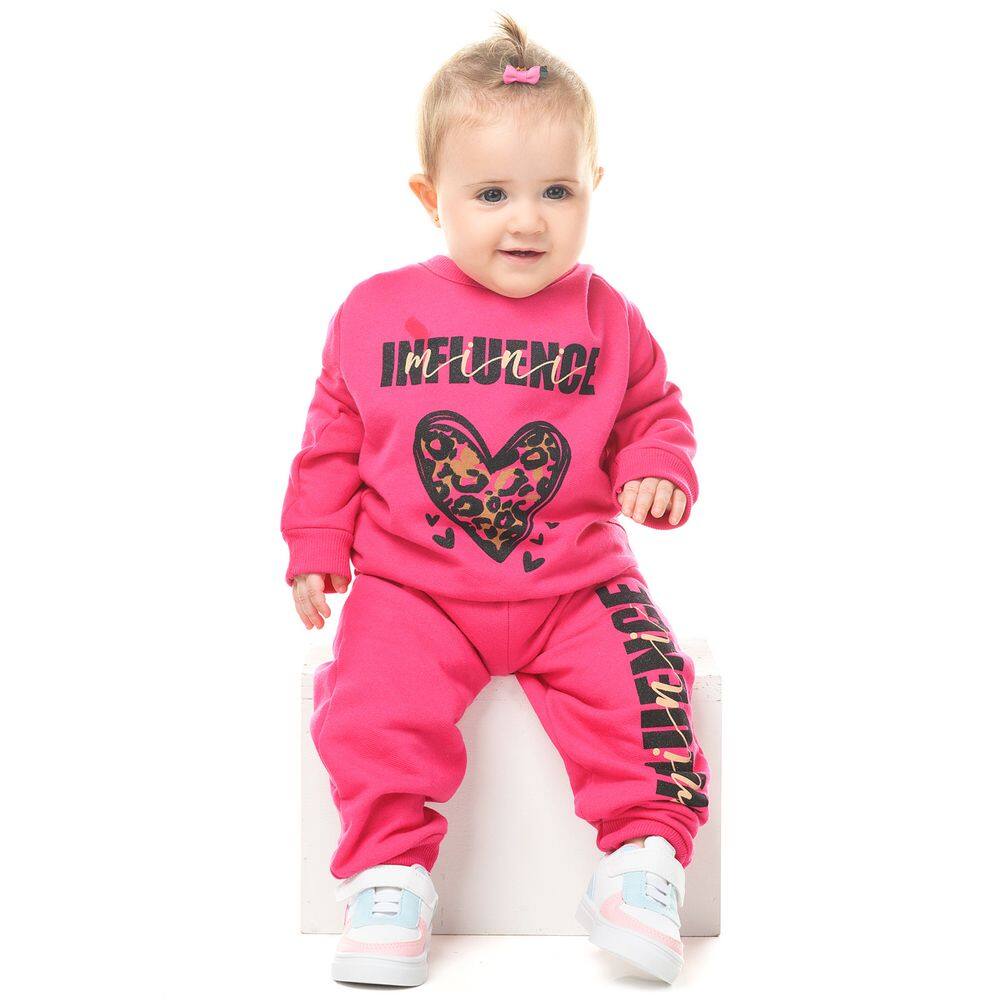 Conjunto Moletom infantil felpudo Menina blusão e calça
