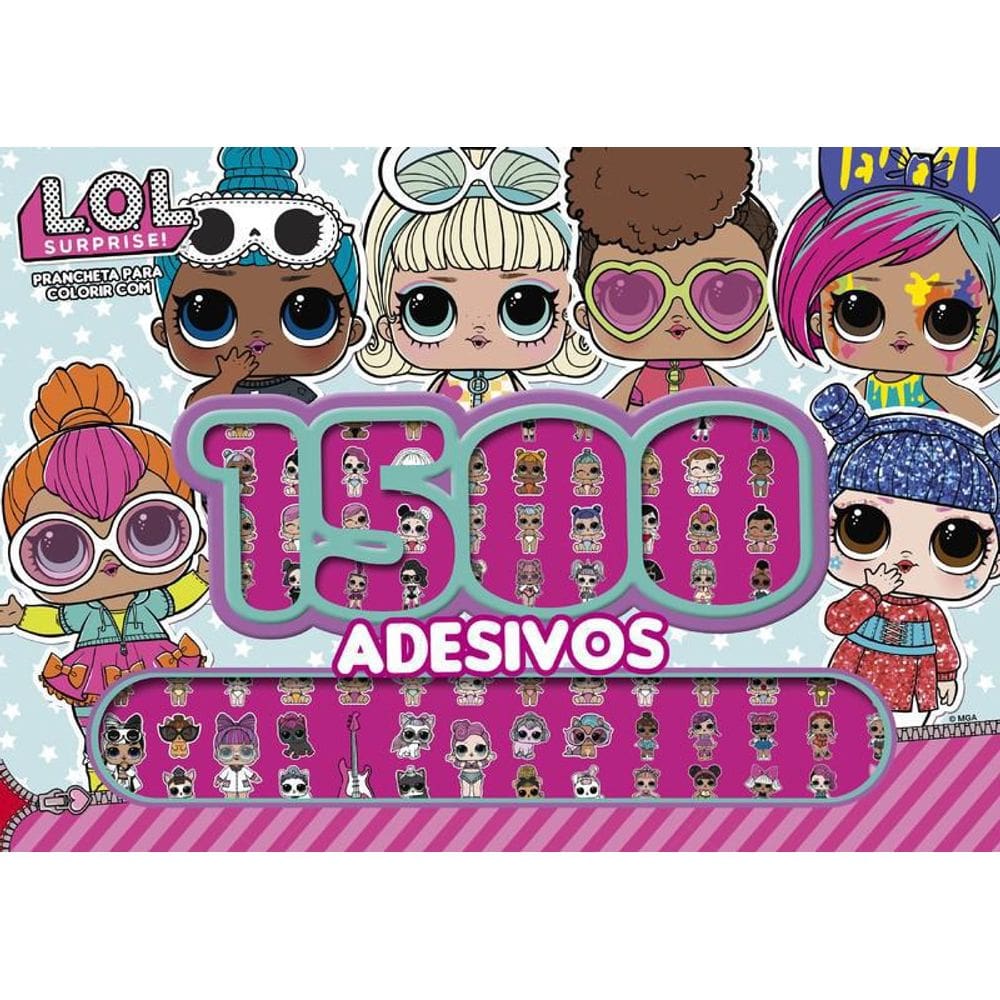 Livro Prancheta Para Colorir 1500 Adesivos - Lol Surprise 02