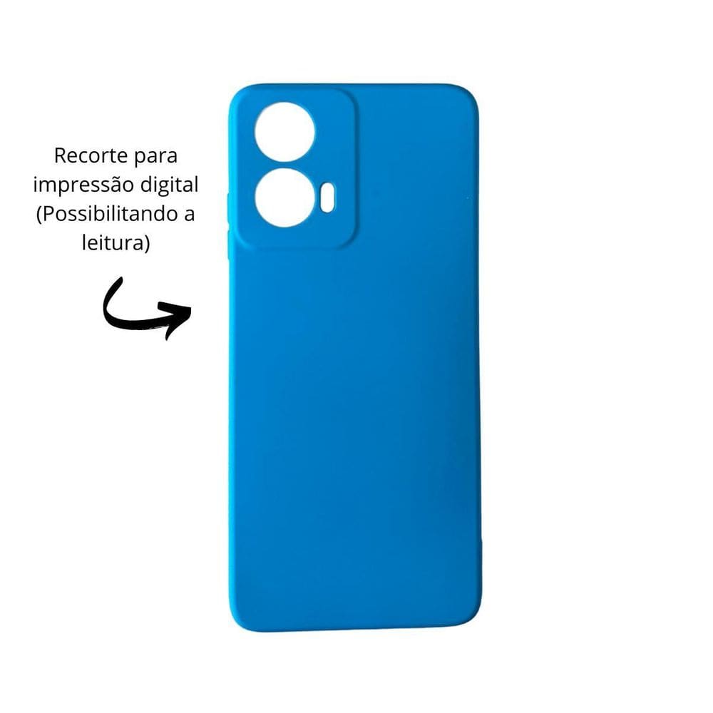 Capa Aveludada Compatível Motorola Moto G04 Recorte Digital