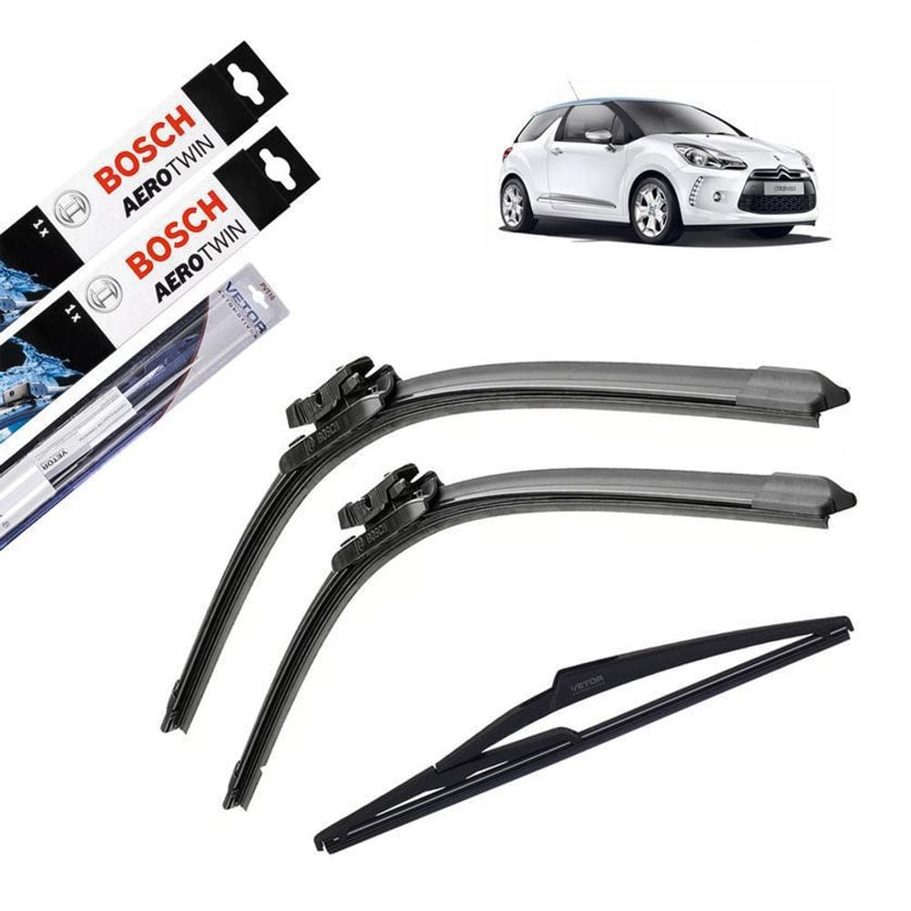Kit Palheta Limpador Parabrisa Citroen Ds3 2012 2013 2014
