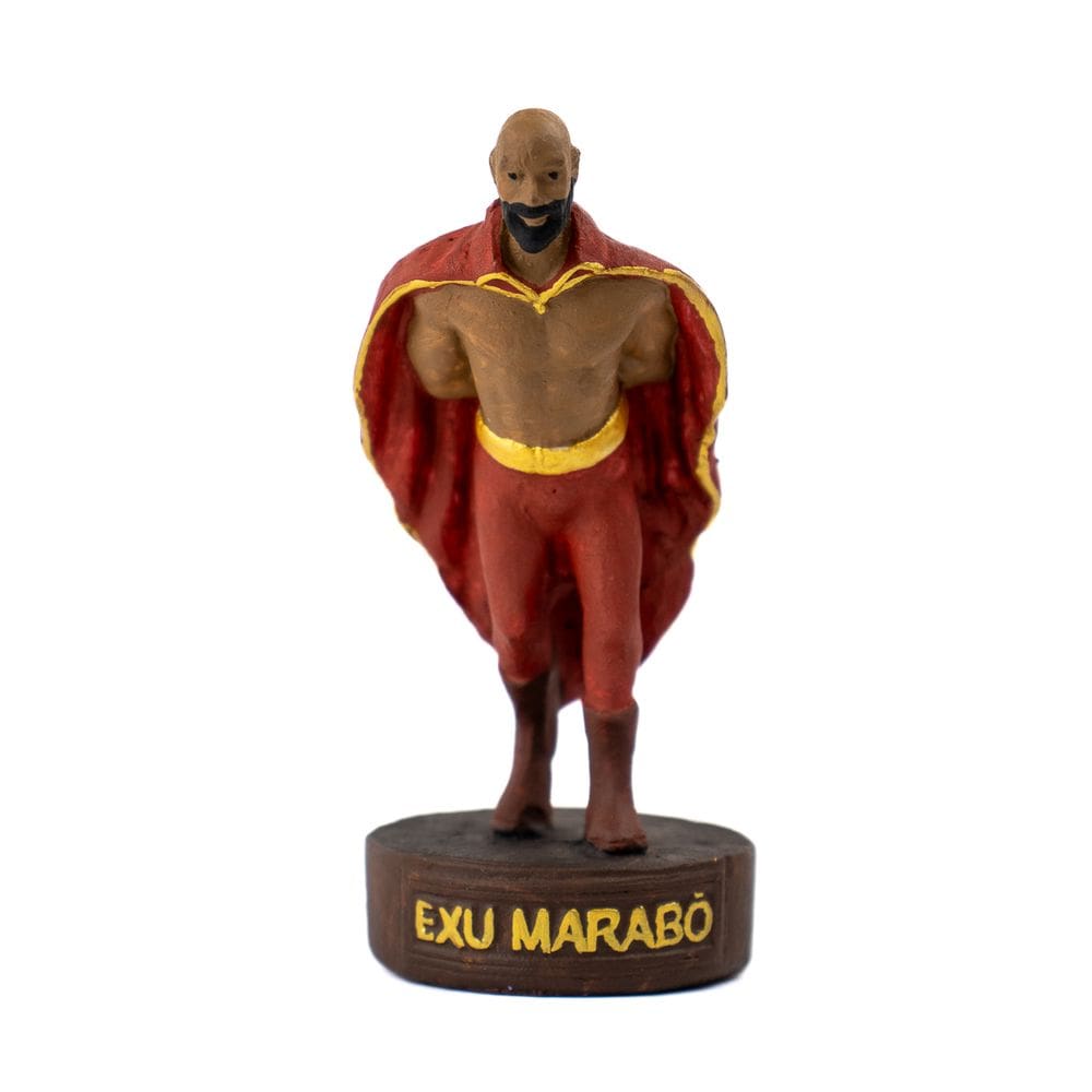 Escultura Exu Marabô Vermelho Resina 10 cm