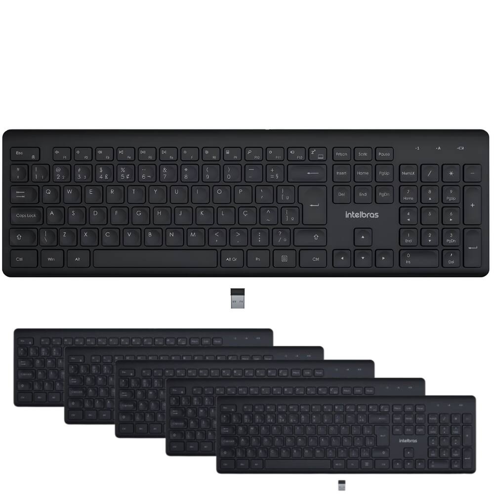 Teclado Sem Fio Intelbras TSI50 Preto - 6 Unidades