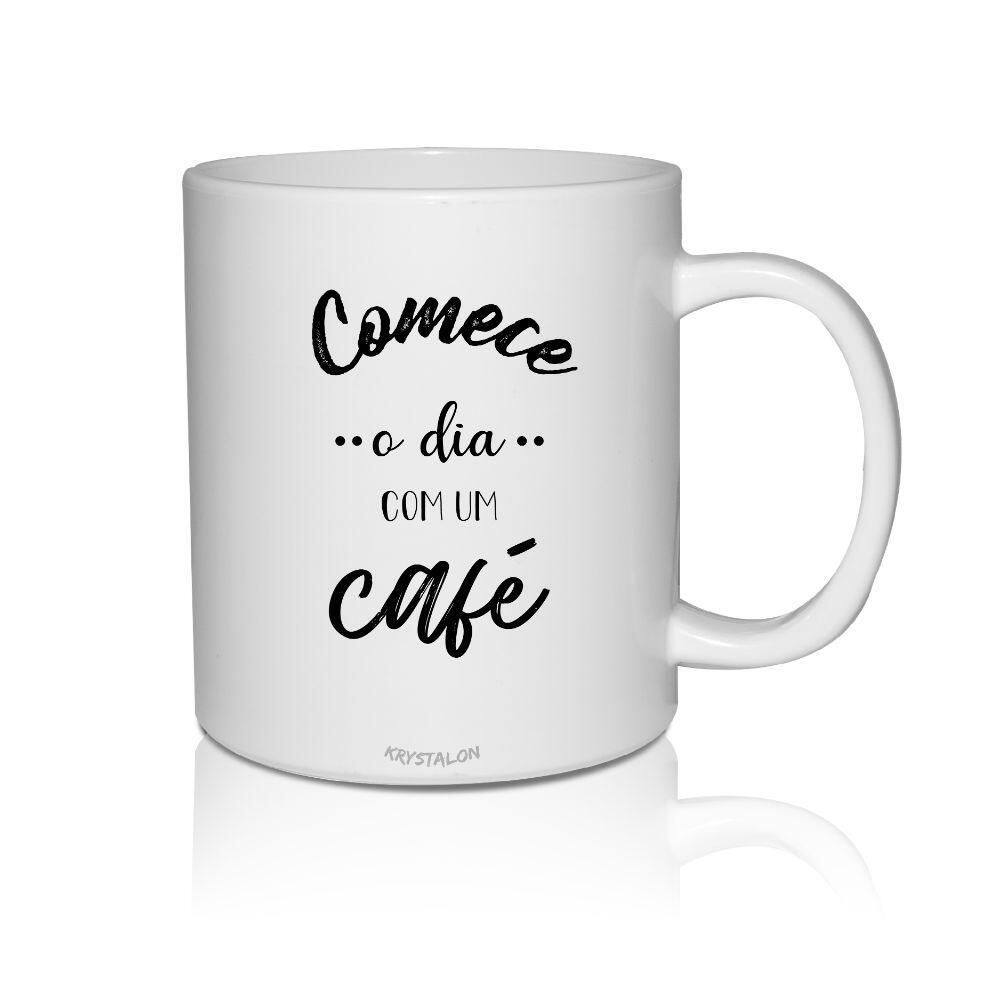 Kit 2 Canecas Brancas Personalizadas Para Home Comece O Dia