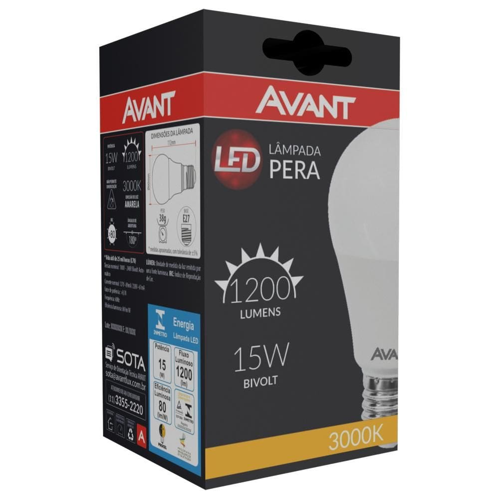 Lâmpada Led 15W Avant Amarela Bivolt