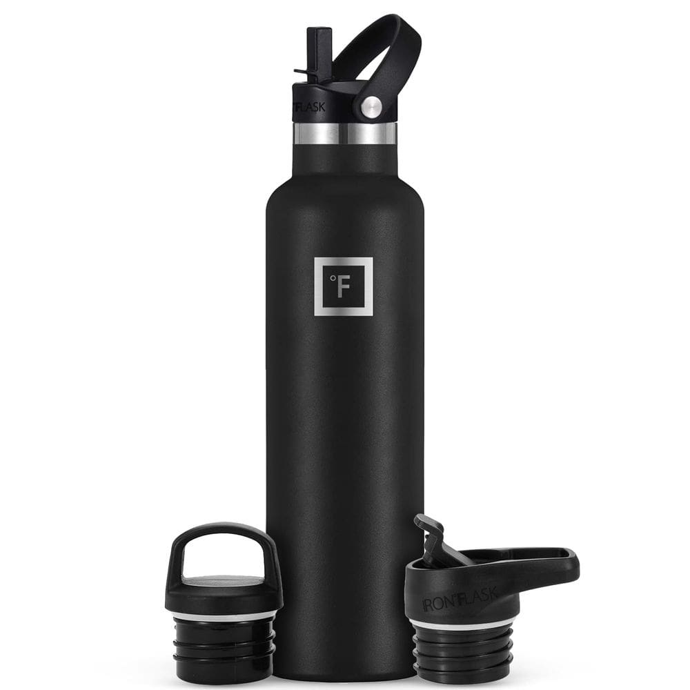 Garrafa de água IRON °FLASK Camping Hiking 700ml Midnight Black