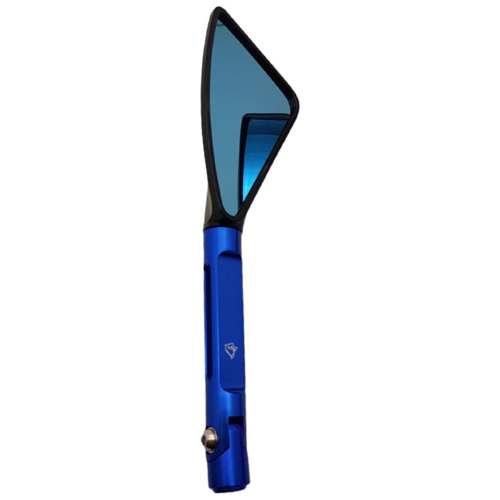 Par Espelho Retrovisor Universal Triangular Azul Motos