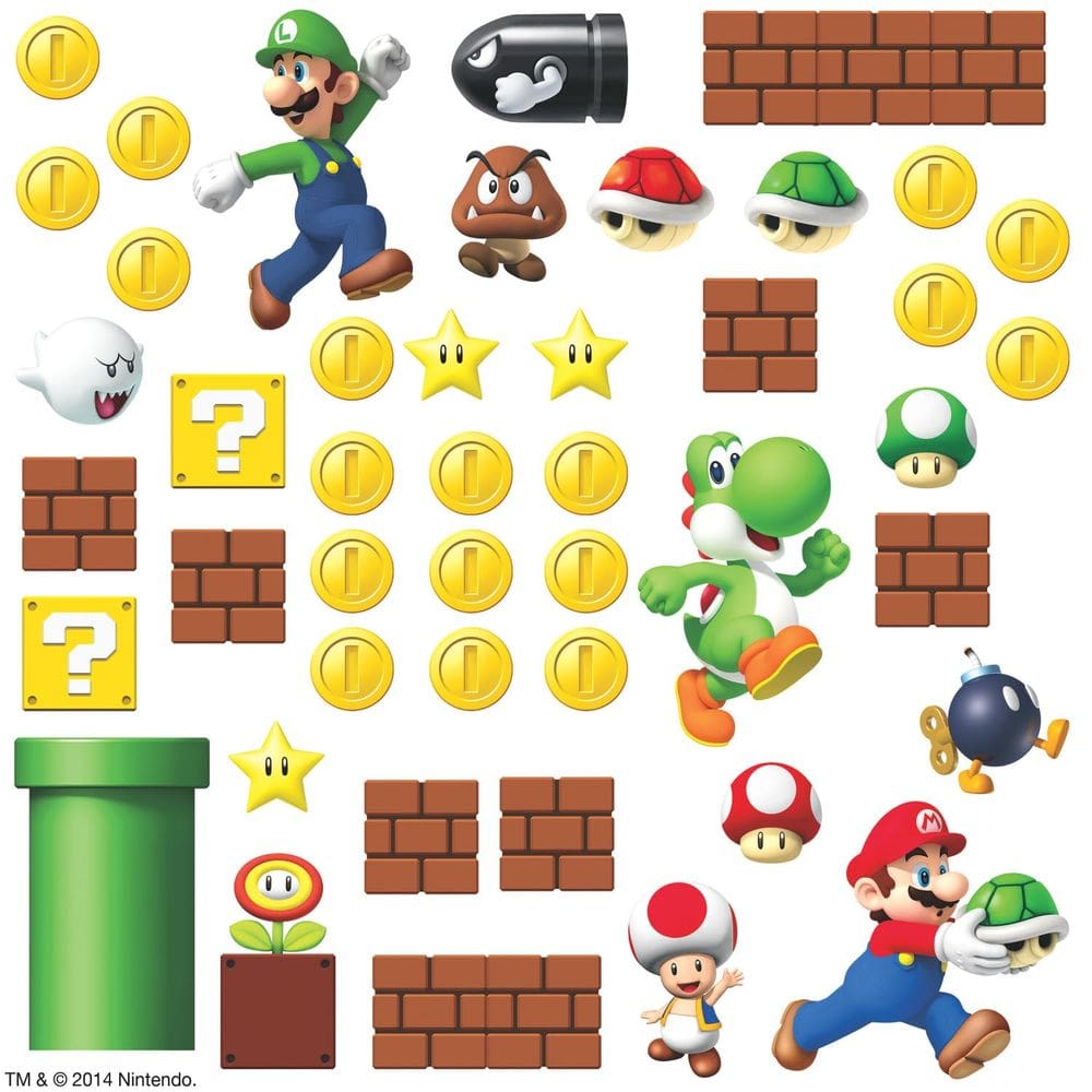 Decalques de parede RoomMates Nintendo New Super Mario Bros Scene