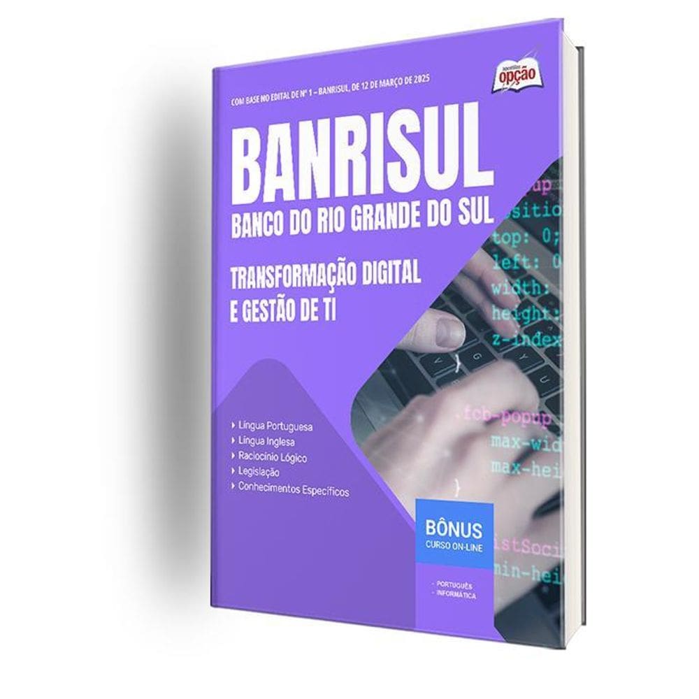 Apostila Banrisul 2025 - Transformação Digital E Gestão Ti