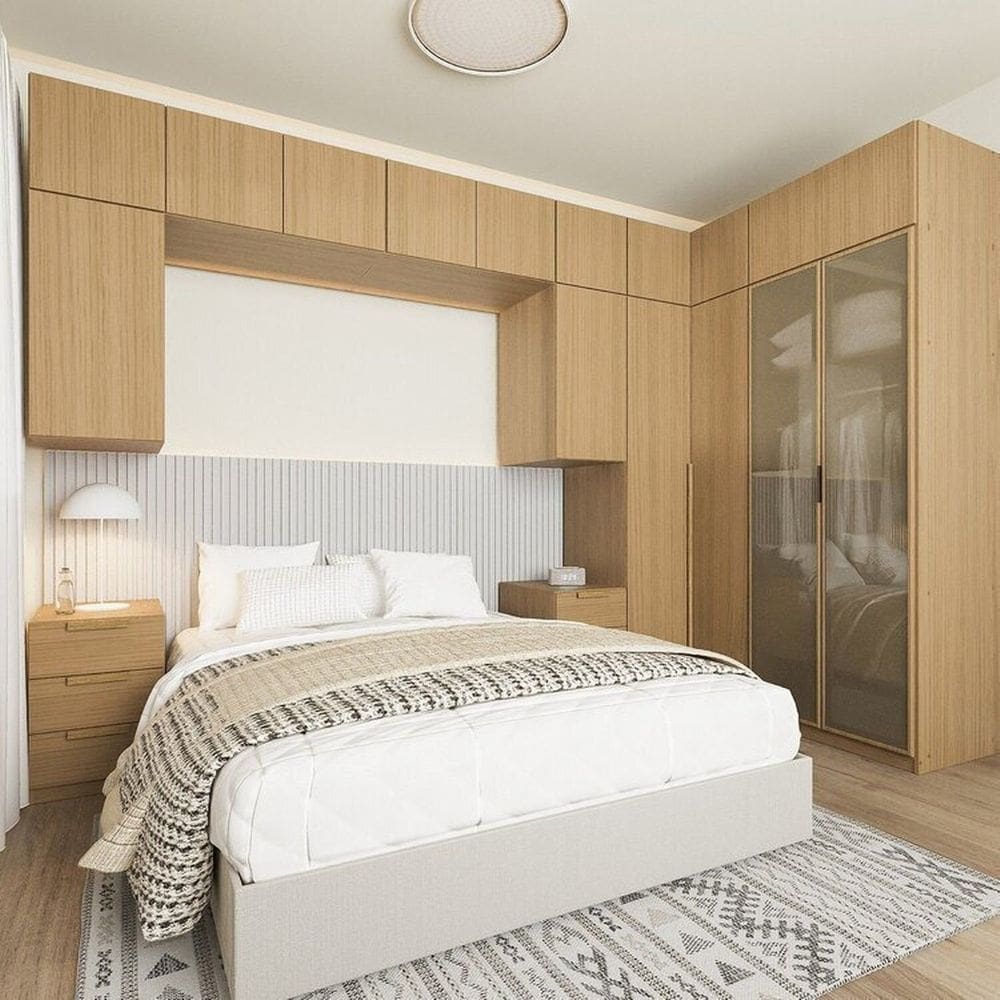 Guarda-Roupa Modulado de Canto 12 Peças 16 Portas Jade Cabecasa Madeiramadeira Avelã