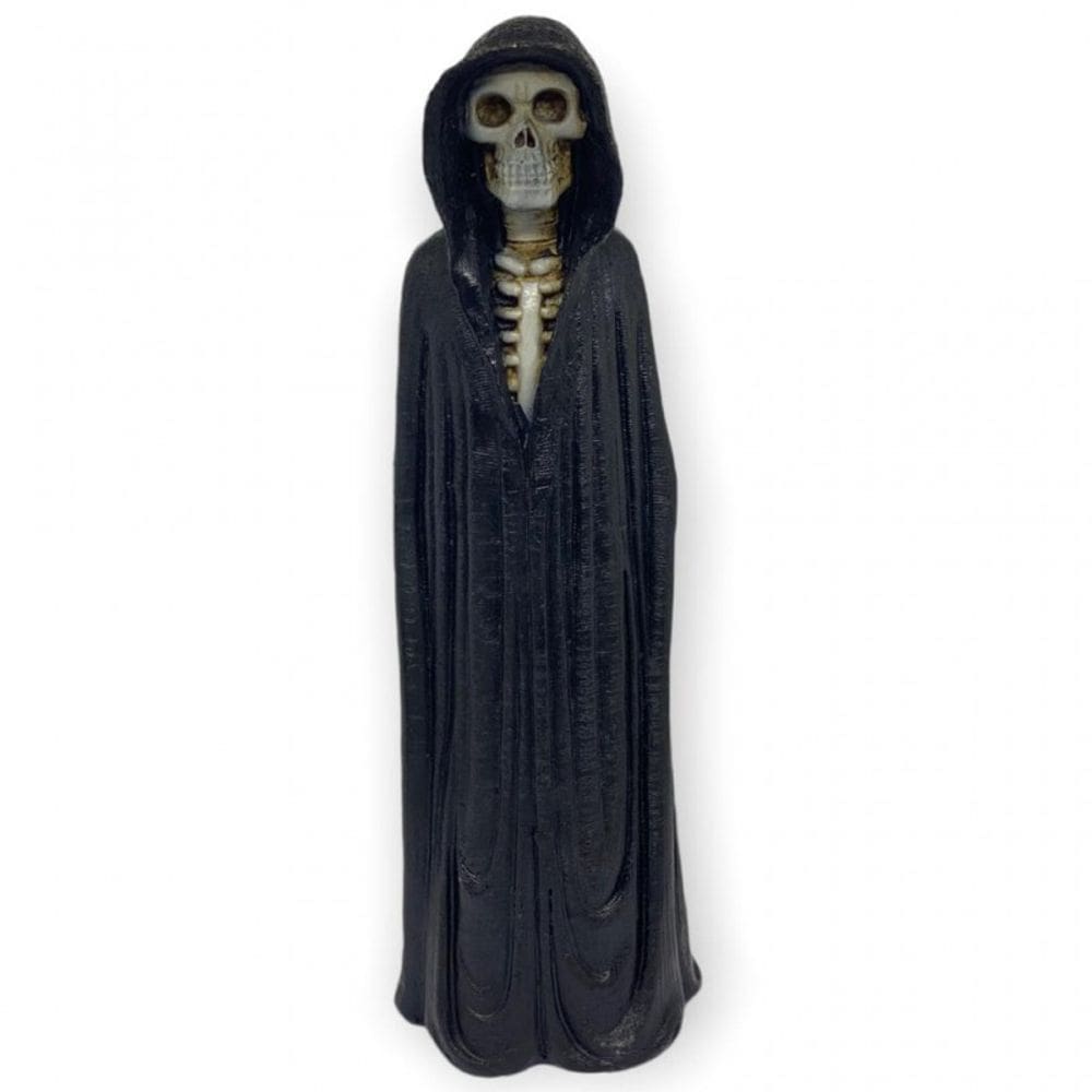 Escultura Exú Caveira em Pé com Manto 22 cm em Resina- Cor
