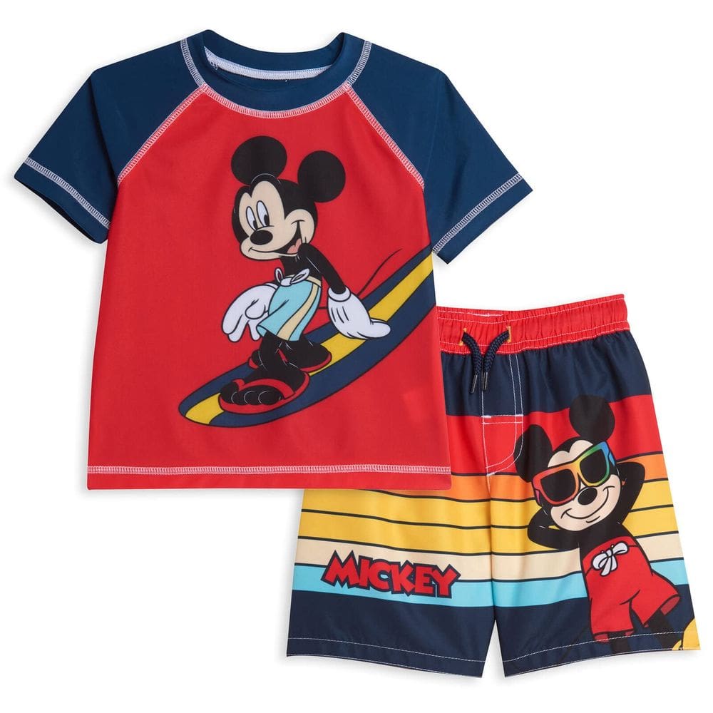 Conjunto de roupa de banho Disney Mickey Mouse Toddler Boys 2T Red