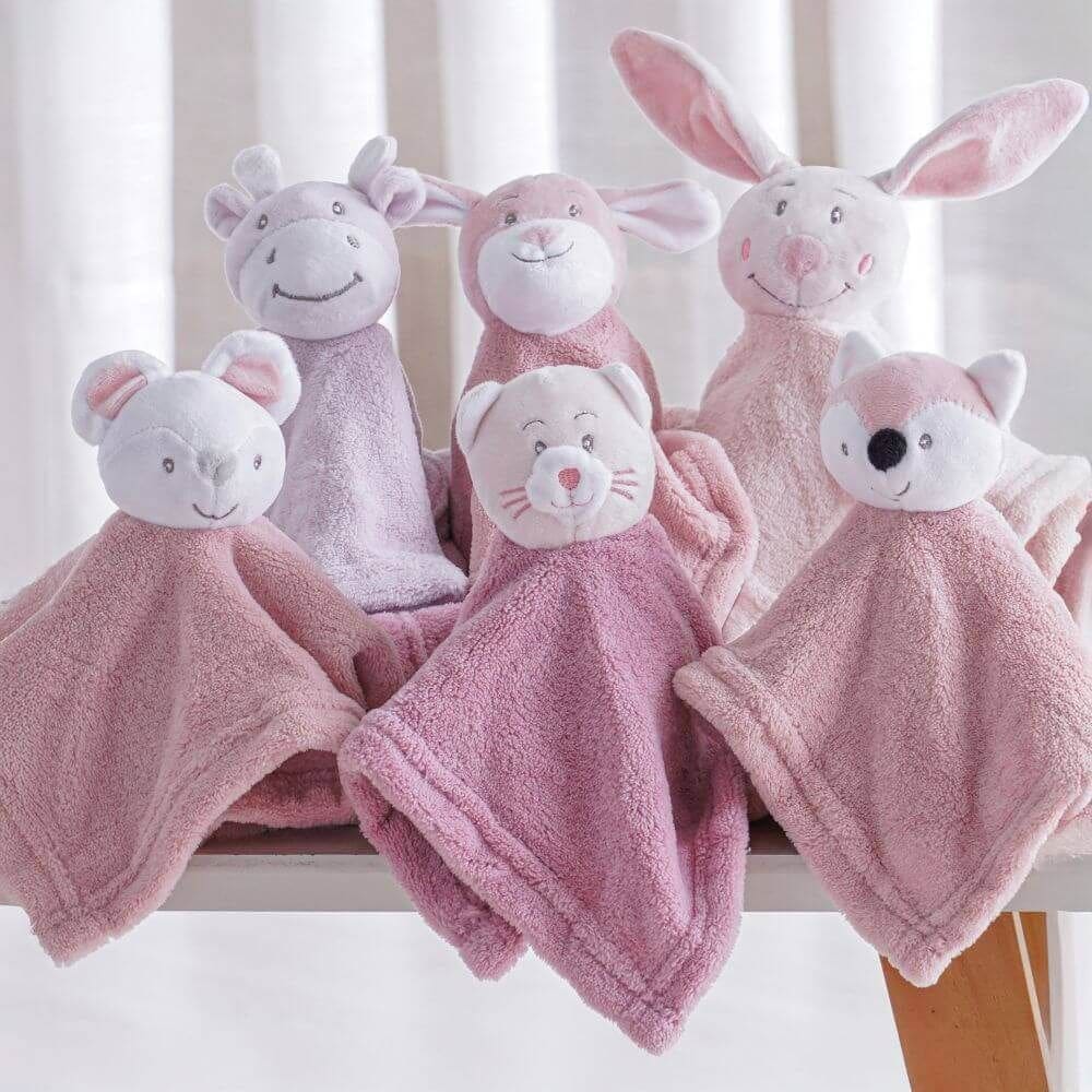 Naninha Baby Bichinhos Variados 27cm x 27cm - Bene Casa