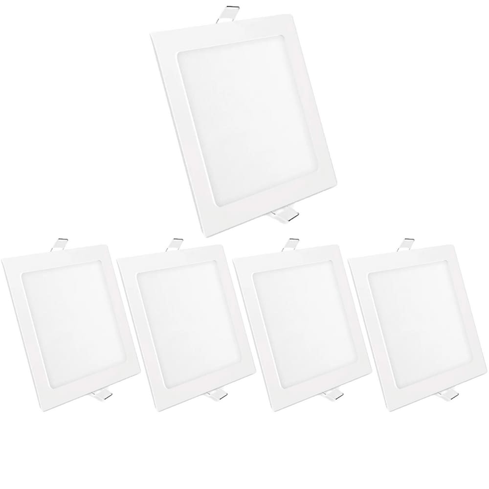 Kit 5 Painel Led Quadrado Embutir 30W 6500K Bivolt Foxlux