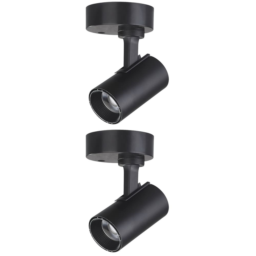 2 Spot Direcionável Sobrepor 7w Preto Bivolt 6500k Foxlux
