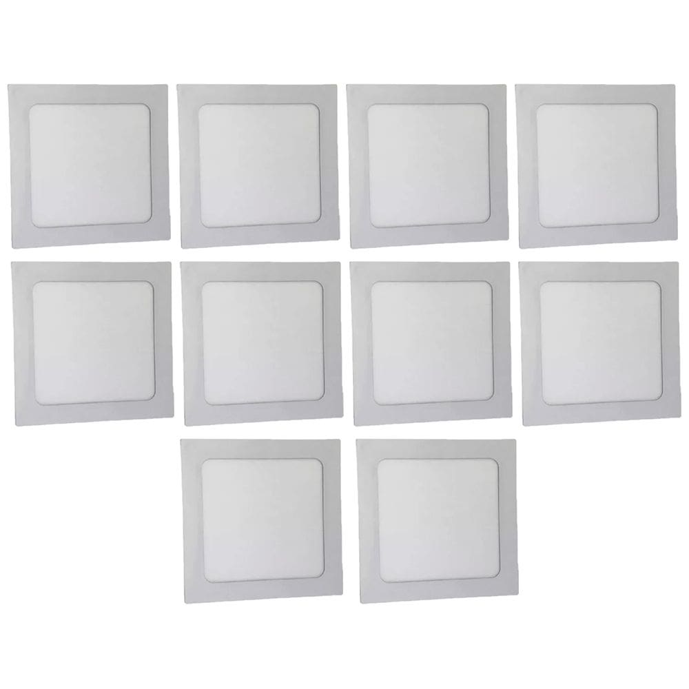 Kit 10 Painel Led Quadrado Embutir 12W 4000K Bivolt Foxlux