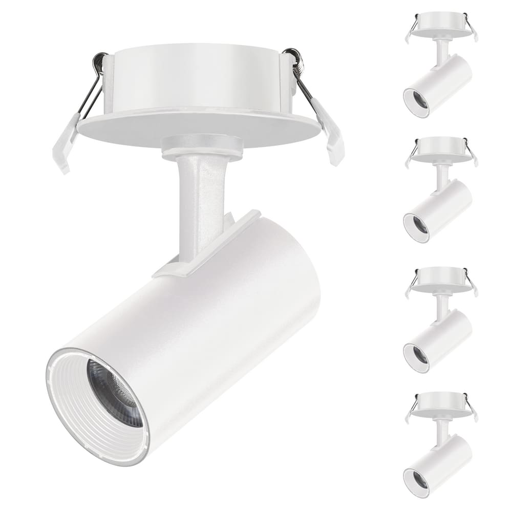 5 Spot Direcionável Embutir 12w Branco Bivolt 6500k Foxlux