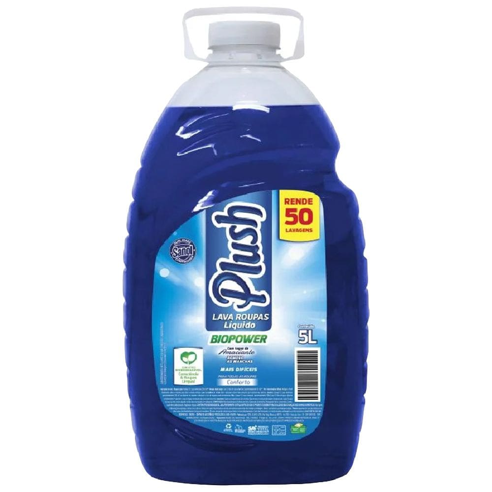 Lava Roupas Líquido Toque de Amaciante Biopower Conforto Plush 5 Litros