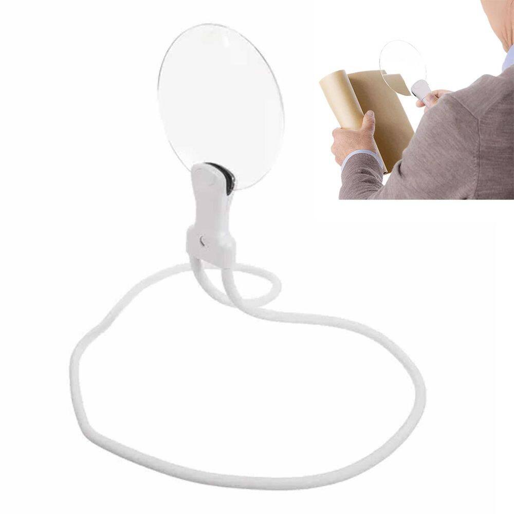 Lupa de Aumento 5x Pescoço Apoio Mesa Leitura Haste Flexivel Baixa Visibilidade Trabalho Tarefa Multiuso Resistente