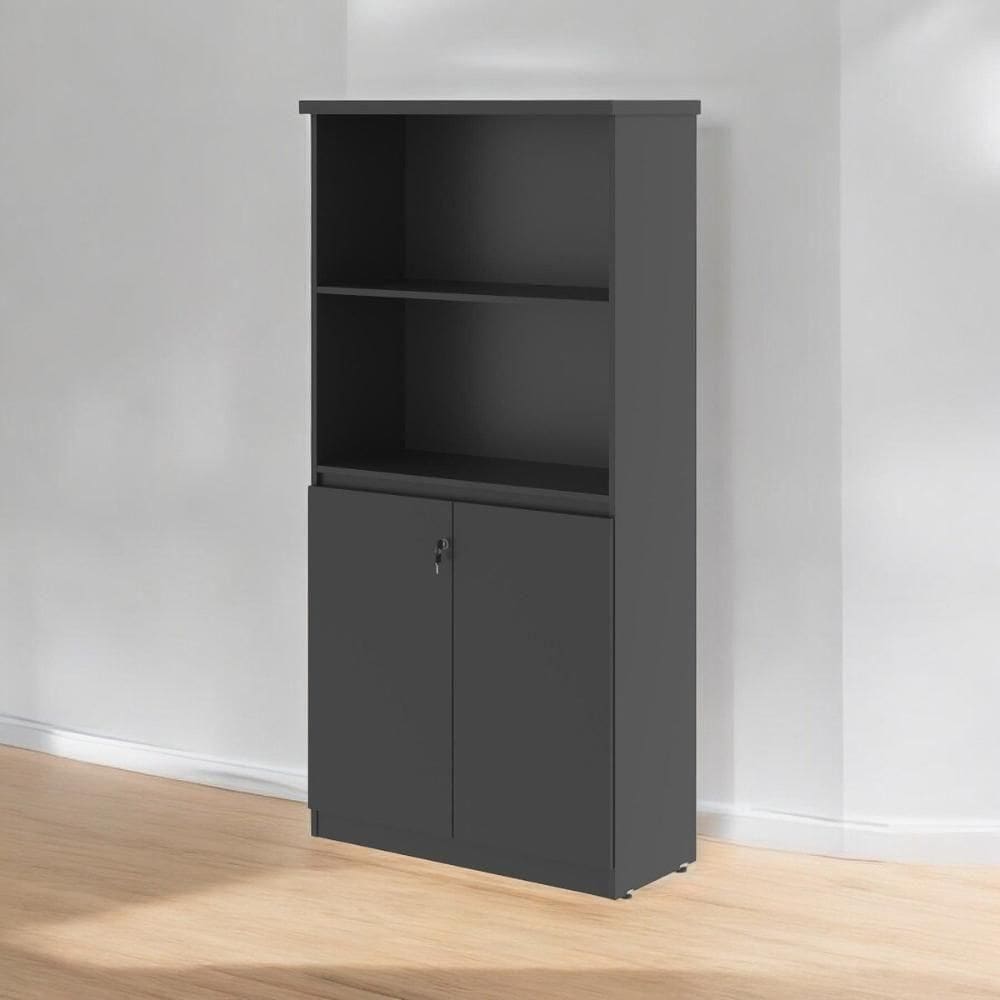 Armário Estante Com Prateleiras Línea Preto