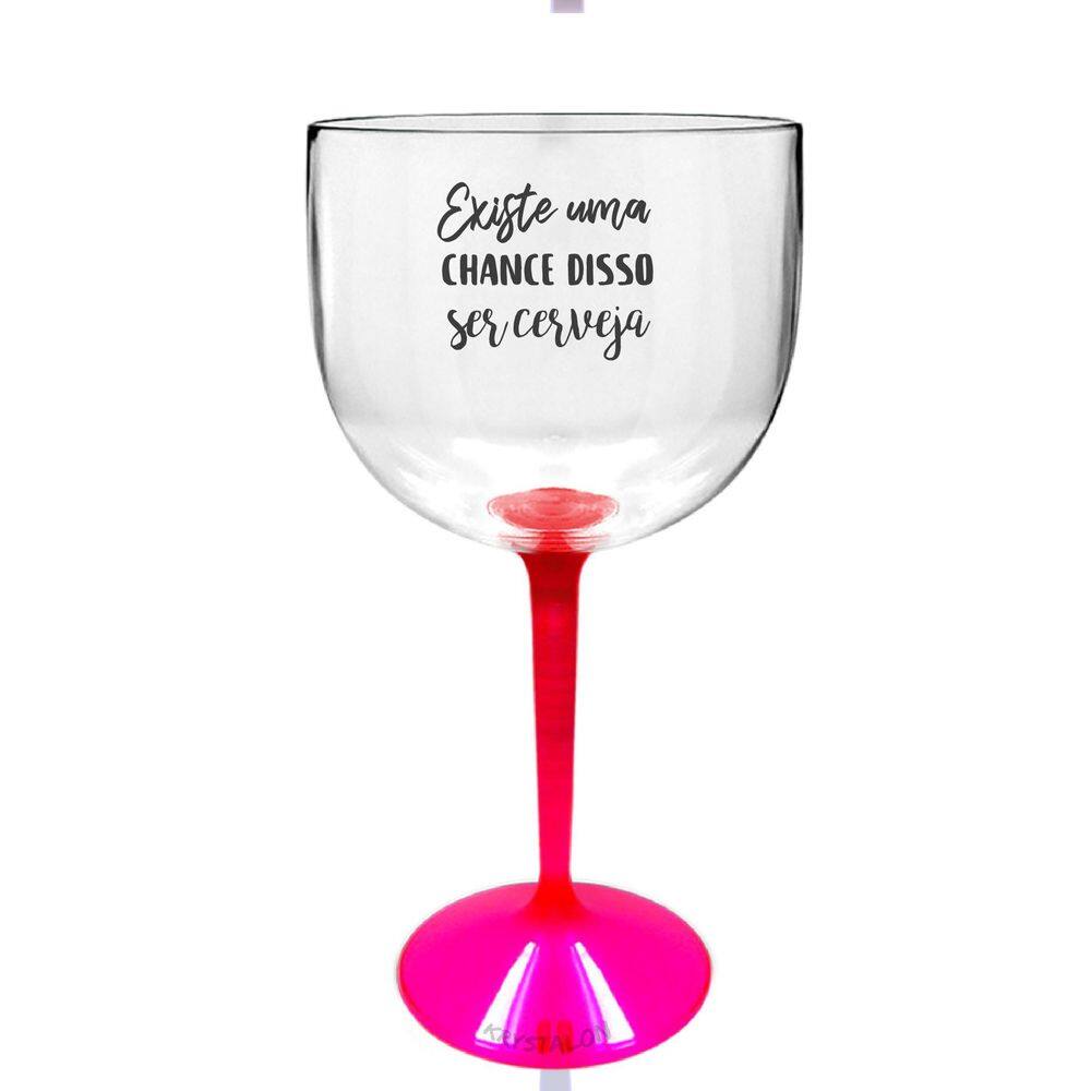 Kit 8 Taças Gin Bicolor Rosa Personalizadas Para Live