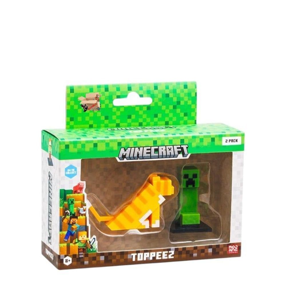 Kit Pack Brinquedo 2 Bonecos Ação Minecraft 3D Colecionáveis