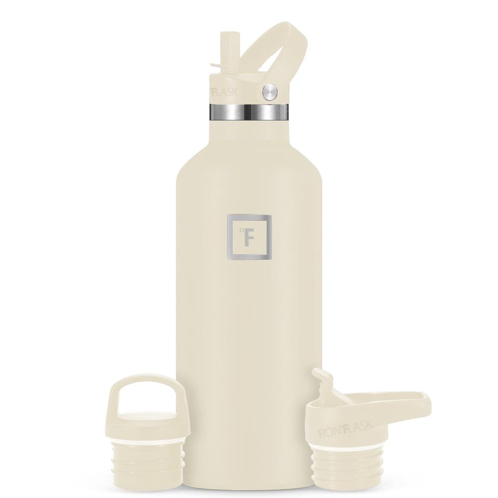 Garrafa de água IRON °FLASK Camping Hiking 950 ml com 3 tampas