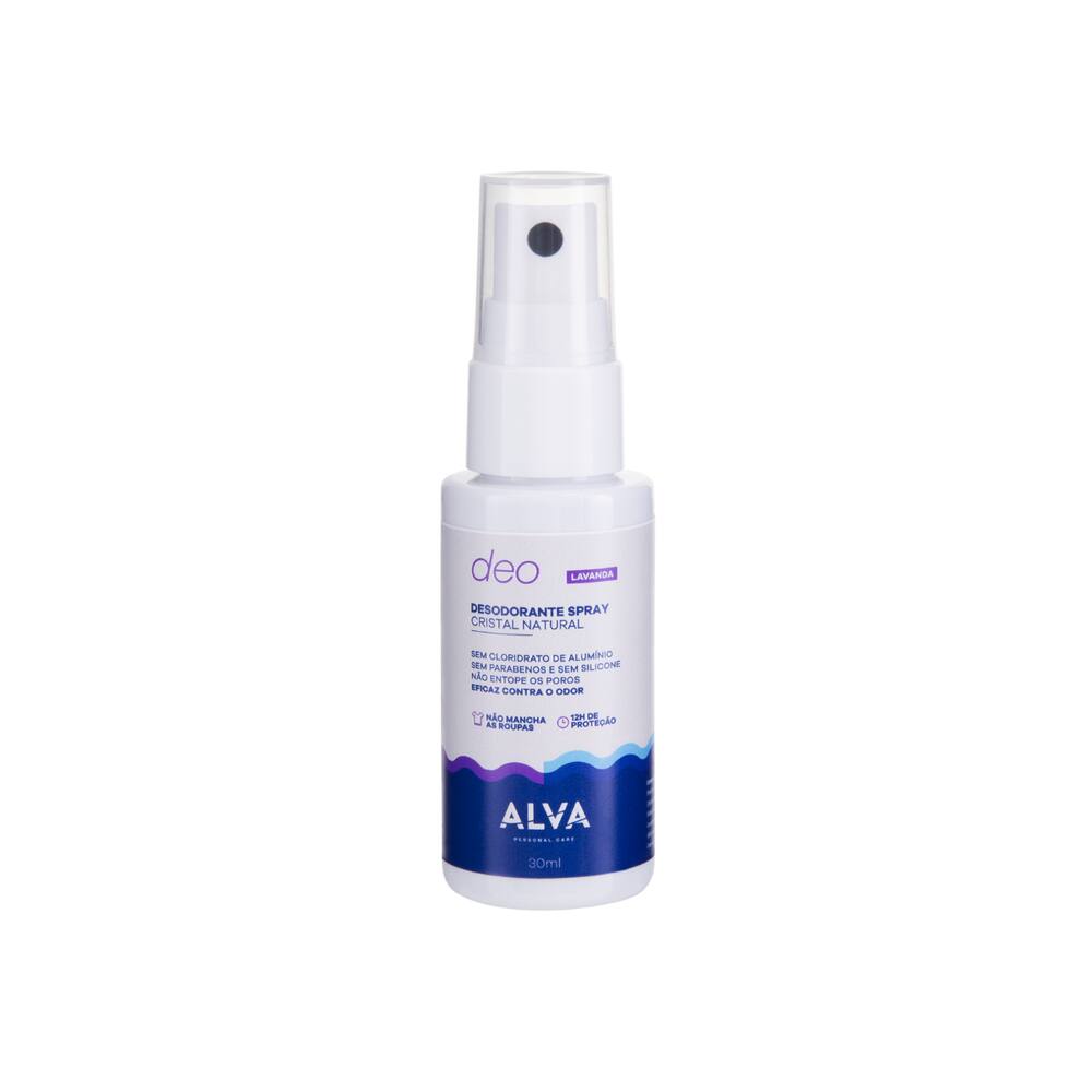 Desodorante Natural Alva Spray Cristal Lavanda Vegano 30ml