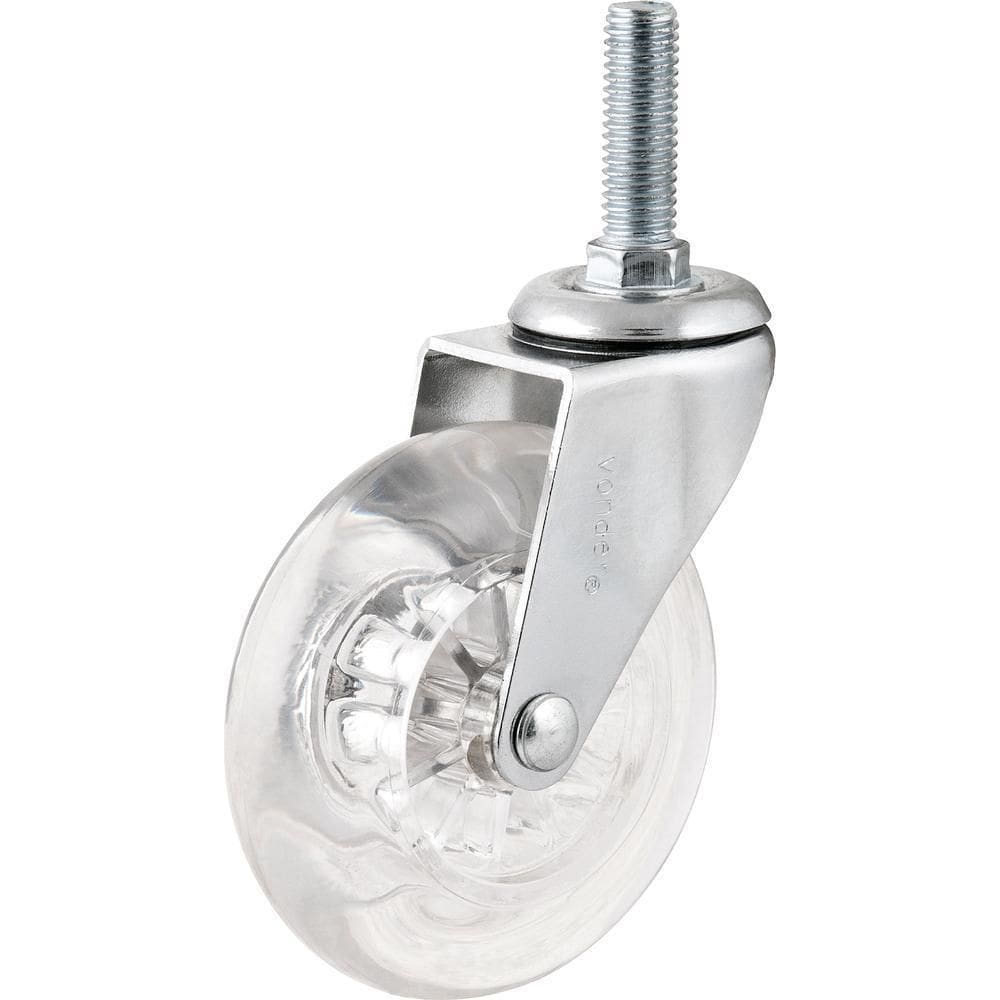 Rodizio Giratório 1.3/8 Leve 20Kg Poliuretano Transparente