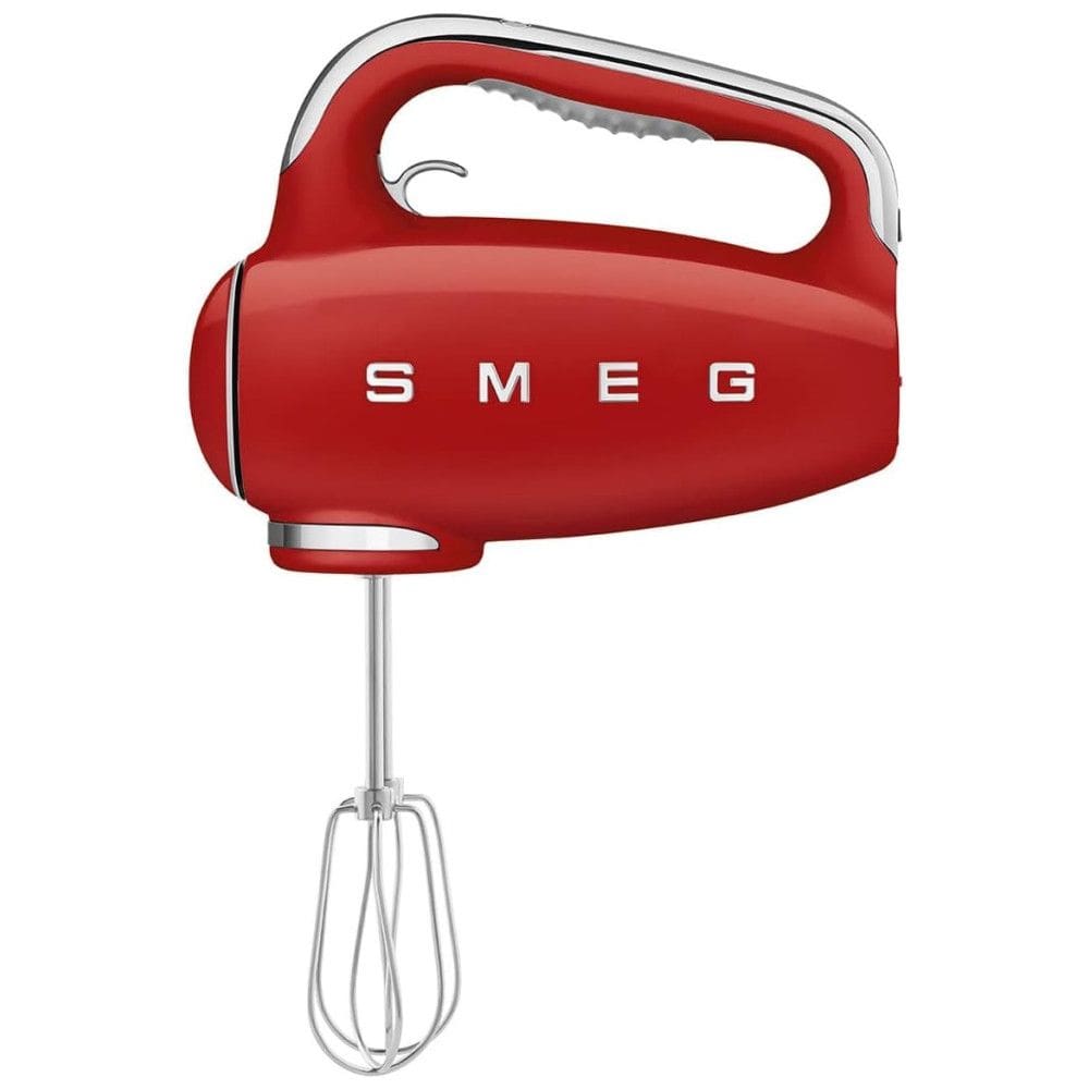 Batedeira de Mão com 9 Velocidades e Acessórios de Aço Inox, 220W, 110v, SMEG HMF01, Vermelho