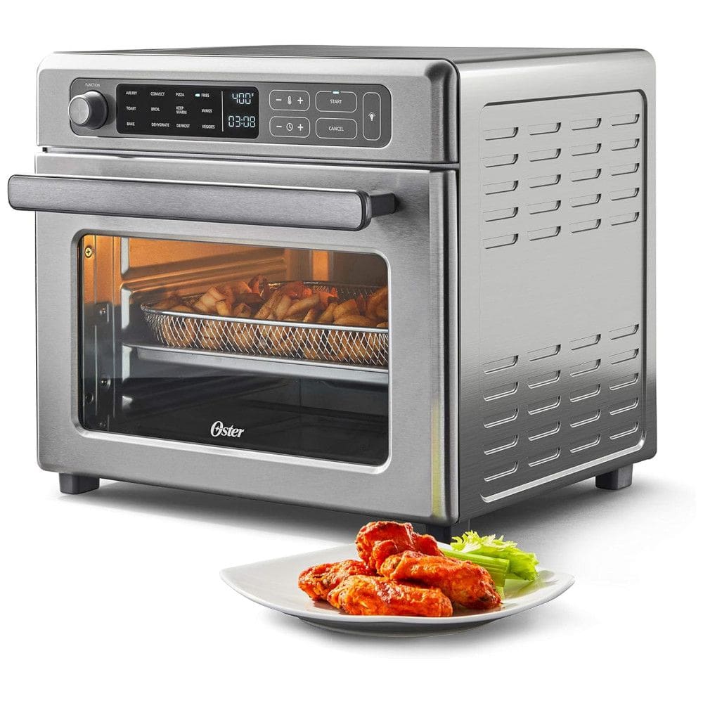 Forno Elétrico de Bancada 22L 12 em 1 Multifunções com RapidCrisp em Aço Inoxidável, 110v, OSTER 2108867, Prateado