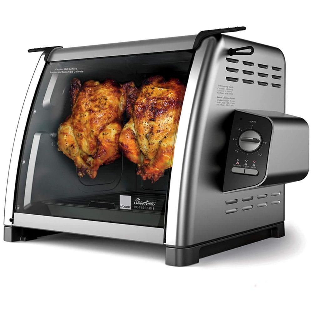 Churrasqueira Grill Rotisserie com Temperatura Ajustável, 110V 1500W, Ronco 5500, Prata