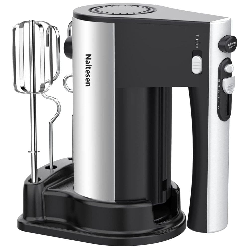 Batedeira de Mão com 10 Velocidades e Acessórios de Aço Inox, 600W, 110v, NAITESEN LH 920B, Preto
