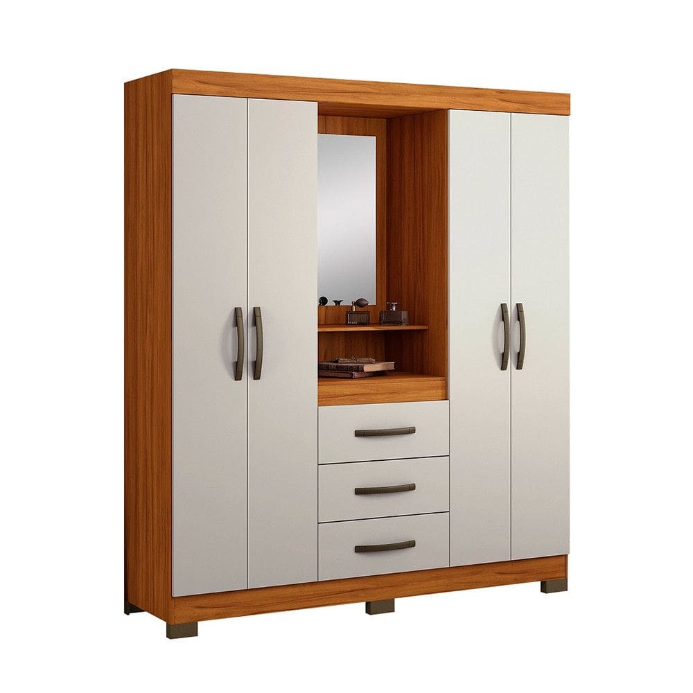 Guarda-Roupa Notável Capela Solteiro 4 Portas 3 Gavetas NT5015