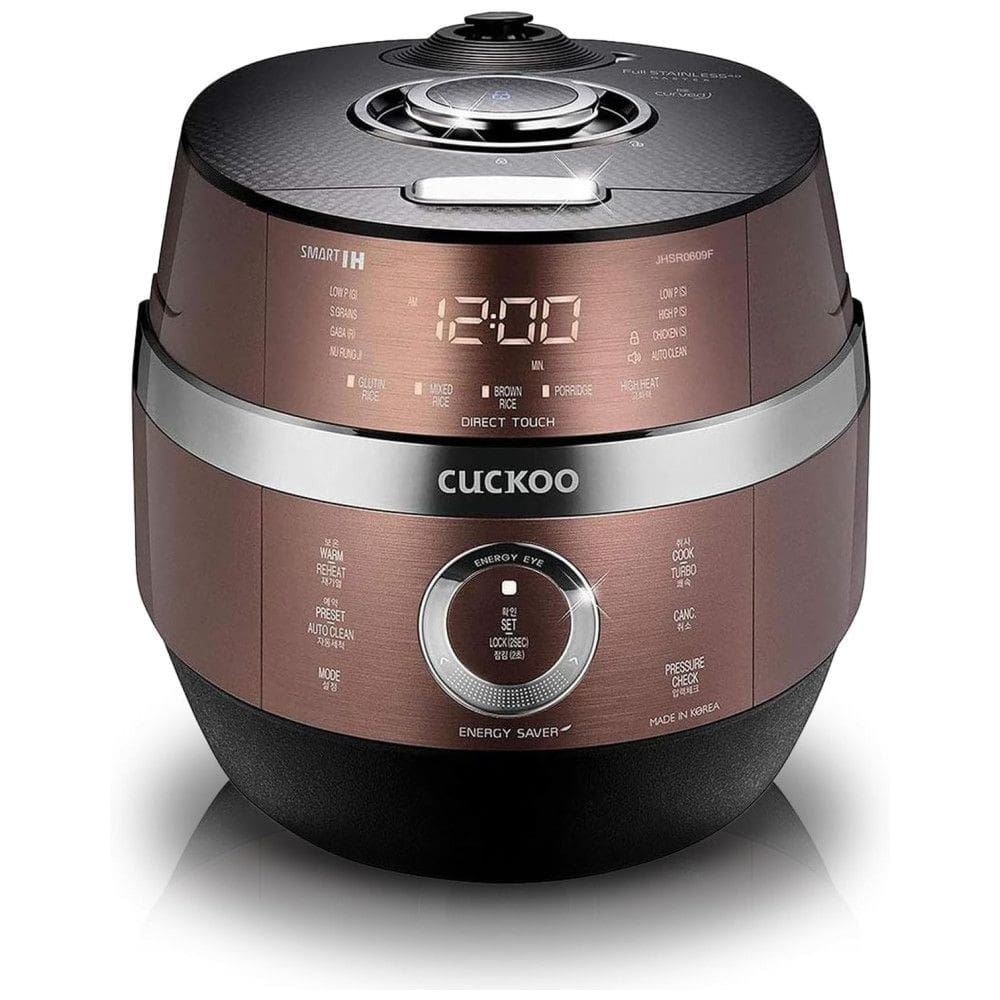 Panela de Arroz CUCKOO CRP-JHR0609F 6 Xícaras (Cru) / 12 Xícaras (Cozidas), Aquecimento por Indução, 16 Opções de Menu, Tecnologia Fuzzy