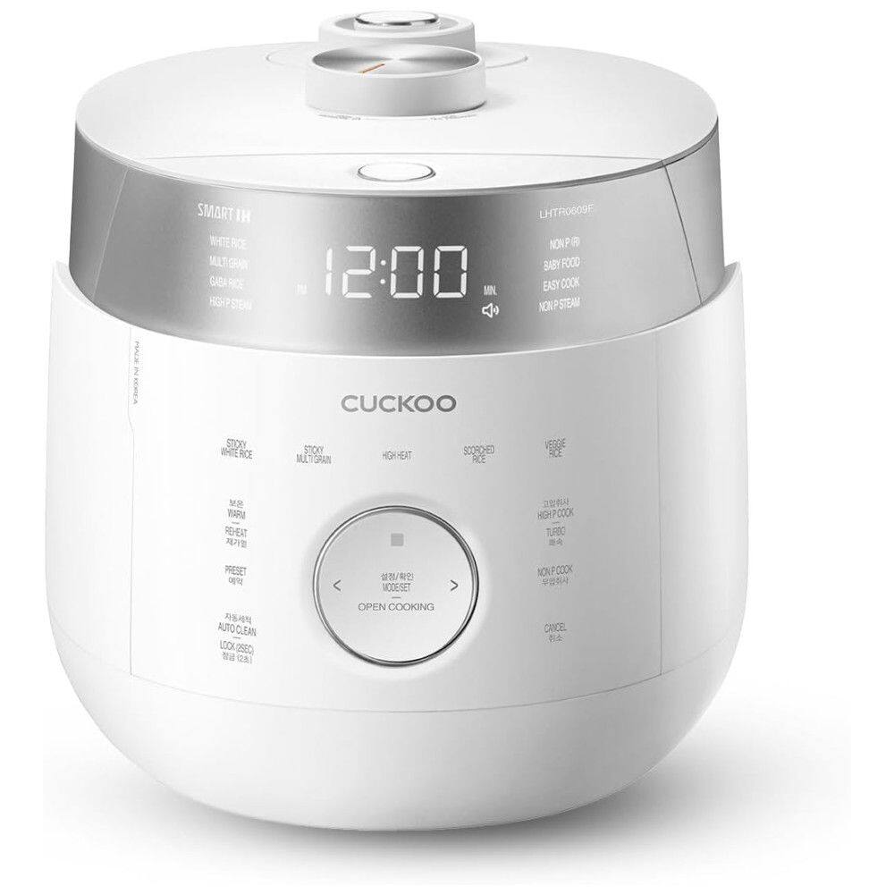 Panela de Arroz CUCKOO CRP-LHTR0609FW 6 Xícaras (Cru), 12 Xícaras (Cozido), Aquecimento por Indução, 16 Modos, Voz, Auto-Limpeza, Tigela