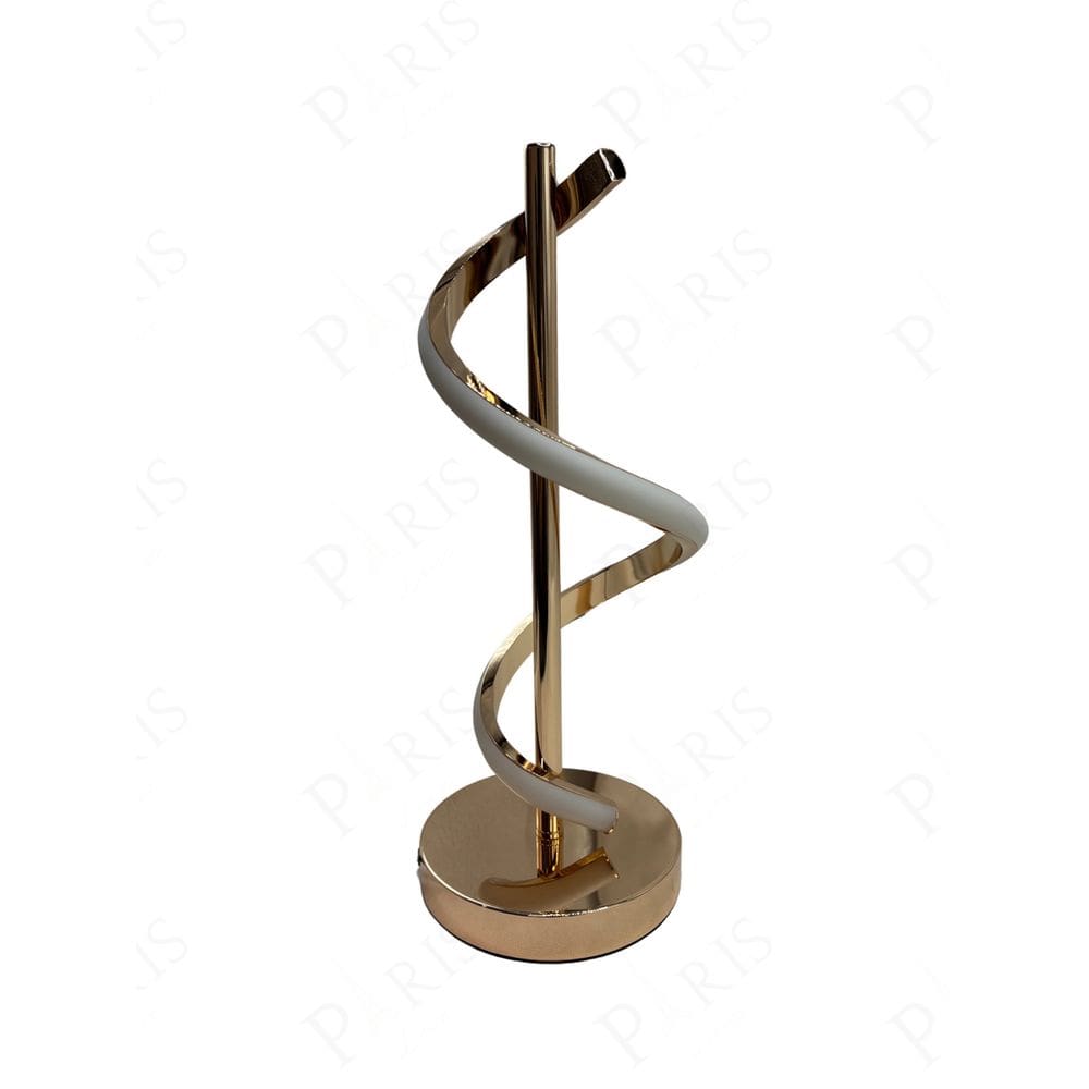 Luminária de Mesa Abajur Espiral Dourado 39,5cm Led 12W 4000K Bivolt