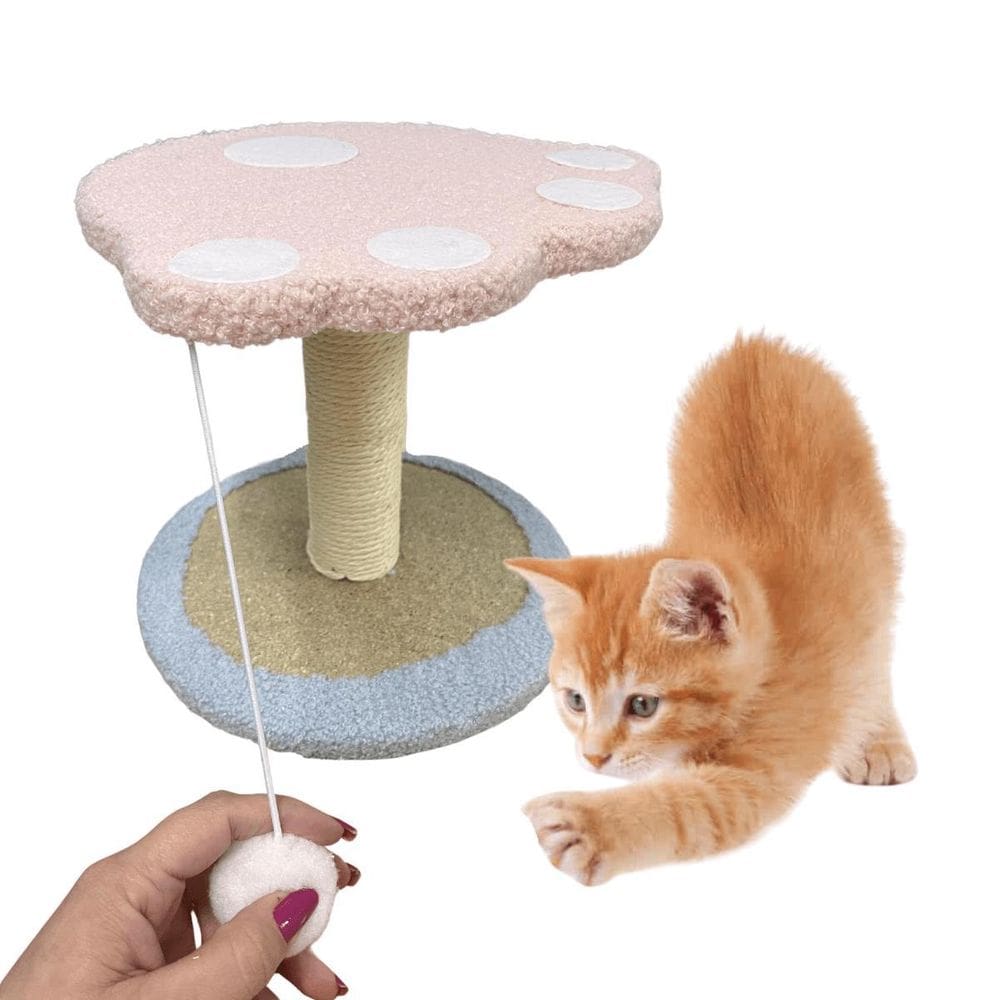 Arranhador De Gatos Brinquedo Poste Sisal Natural Decorativo