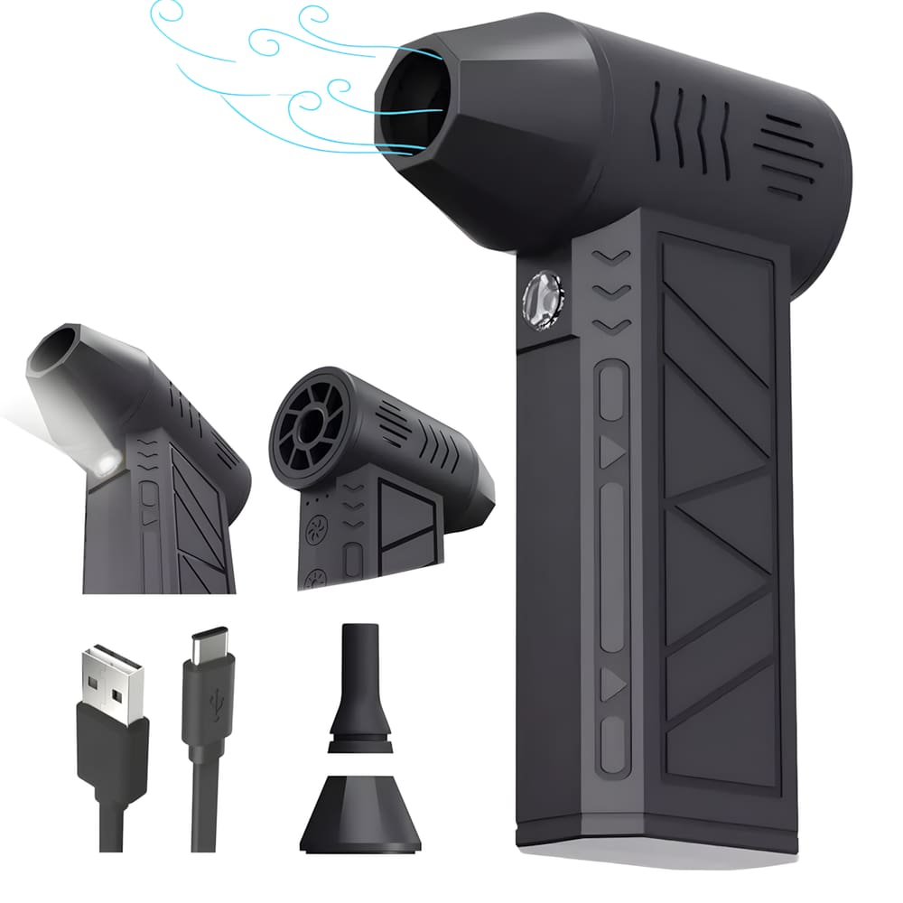 Mini Soprador Ventilador Turbo Portátil Recarregável USB-C