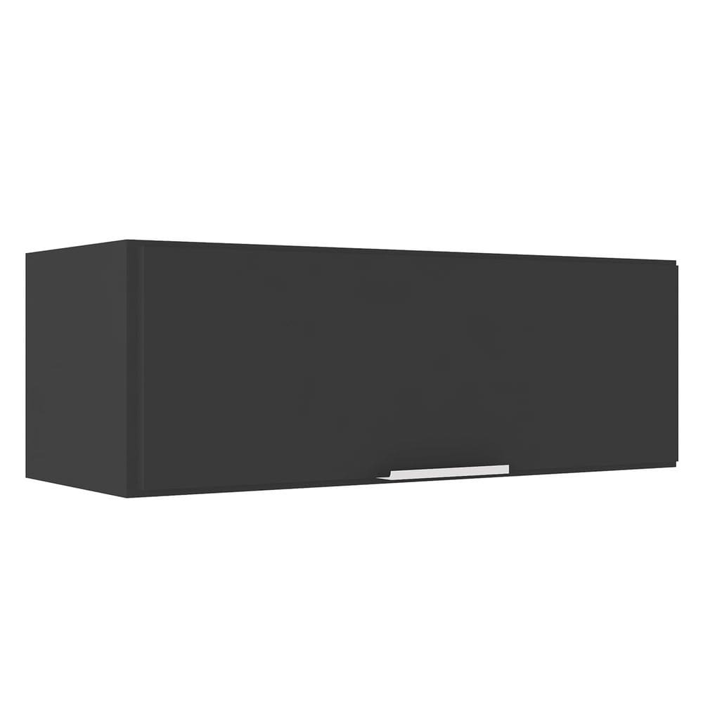 Armário de Cozinha Aéreo 70cm Pérola Z34 Preto - Mpozenato