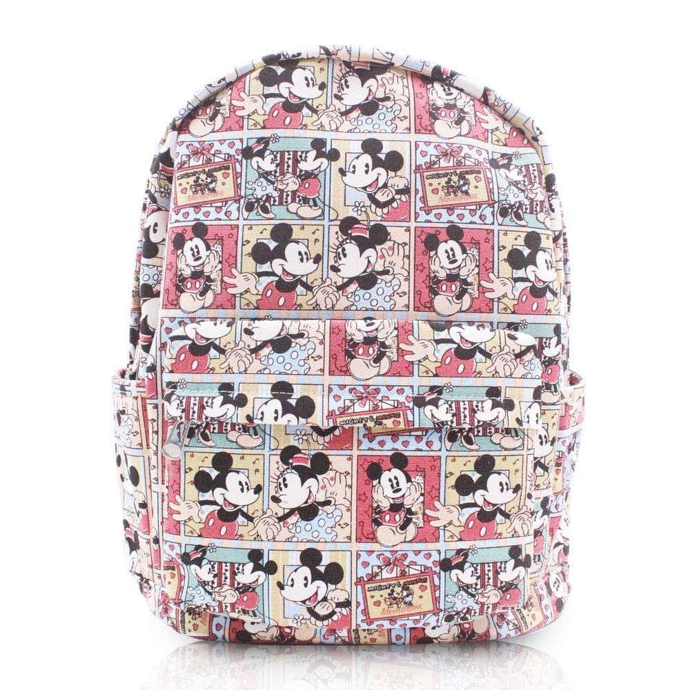 Mochila Finex Mickey Minnie Comic Style Canvas para laptop de 15 polegadas
