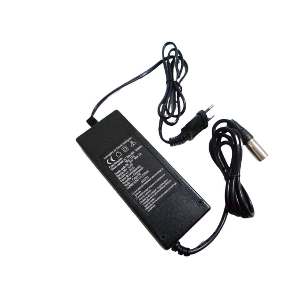 Carregador De Bateria Bivolt Patinete Elétrico 36V 12Ah