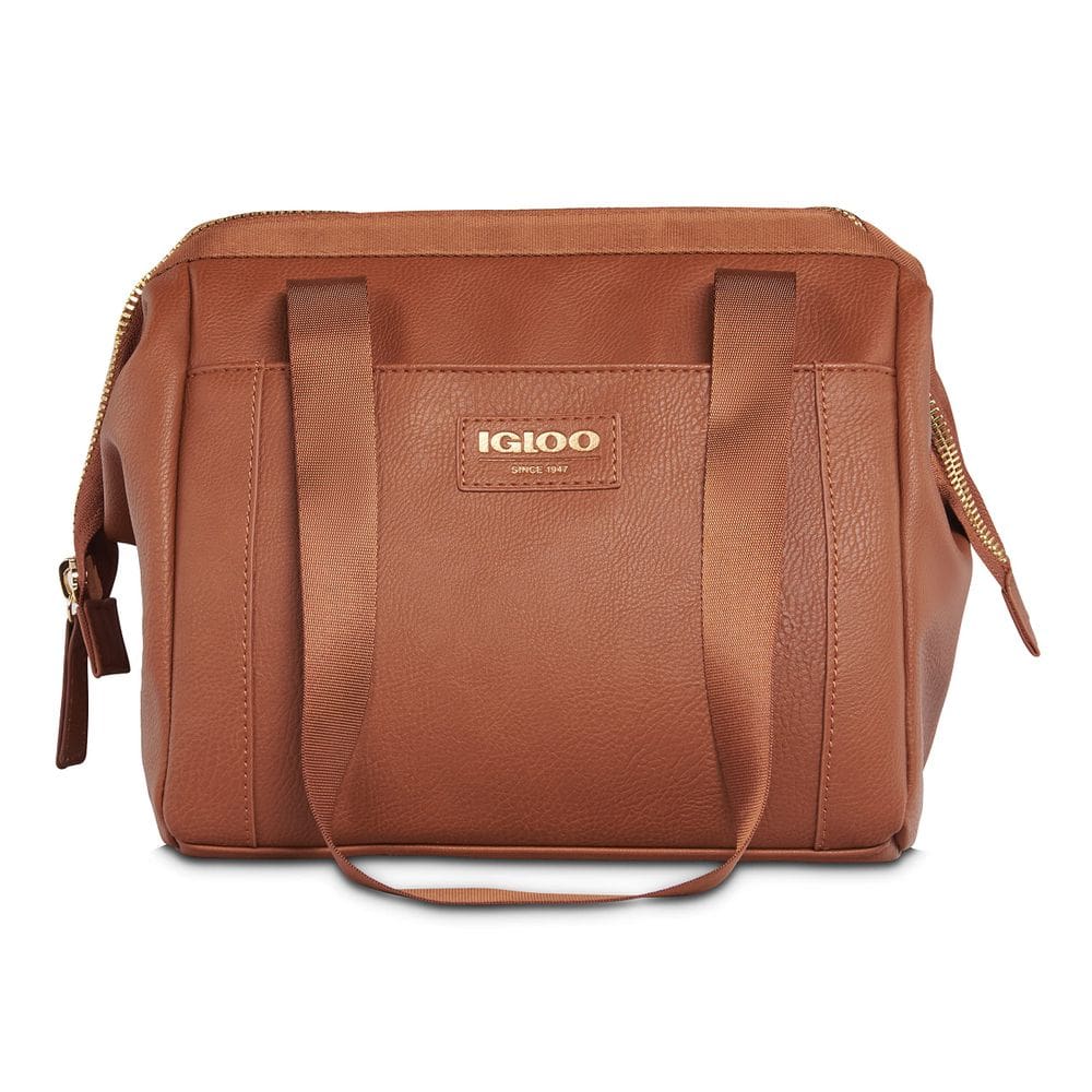Bolsa térmica Igloo Cognac Premium Luxe com capacidade para 9 latas