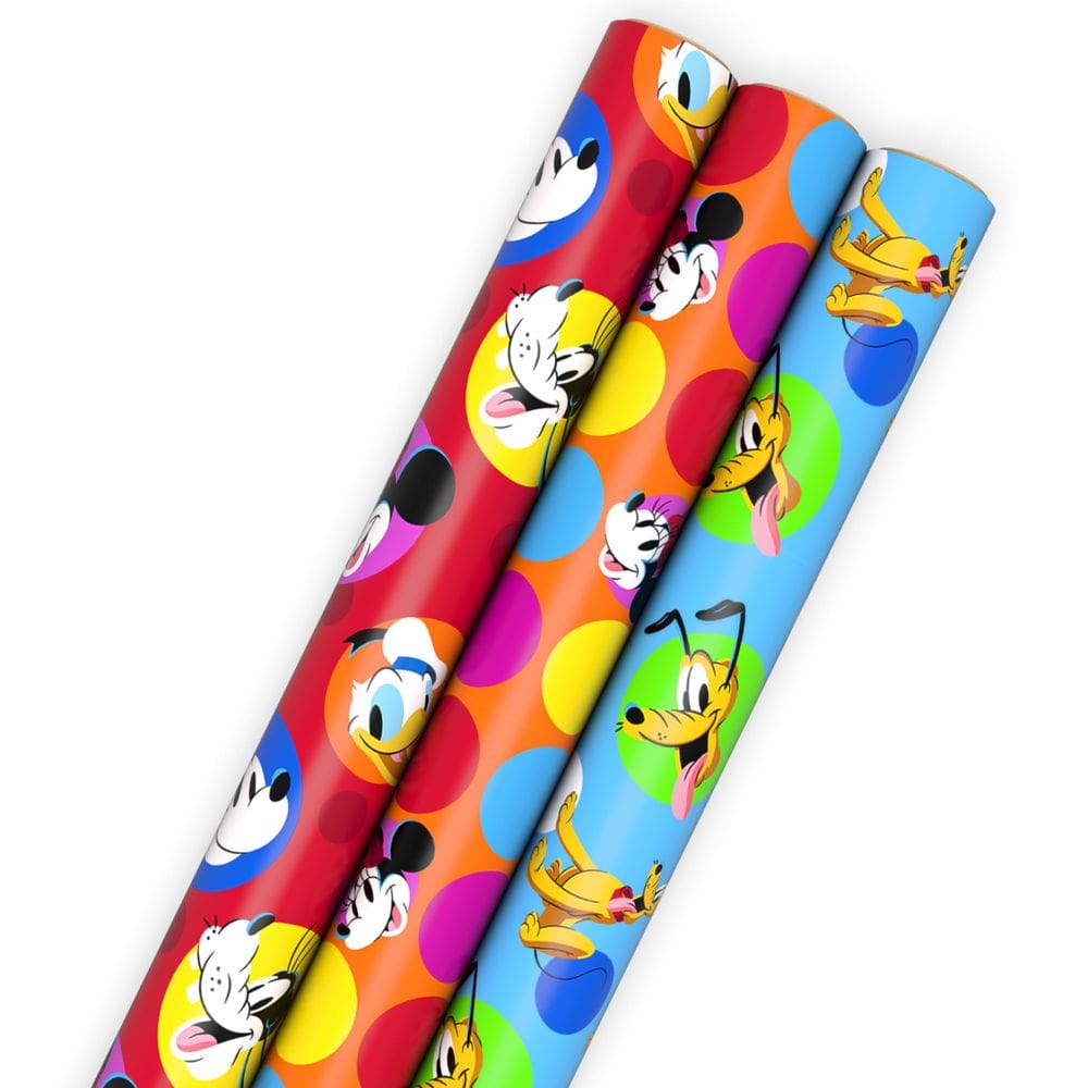 Papel de embrulho Hallmark Disney Kids Birthdays Christmas