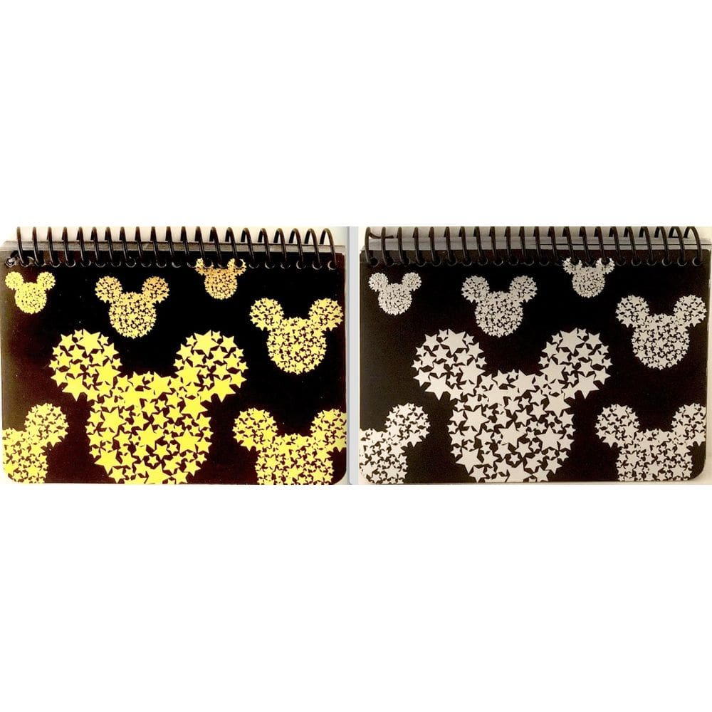 Livro de autógrafos Emerald Mickey Mouse Black Spiral (conjunto de 2 livros)