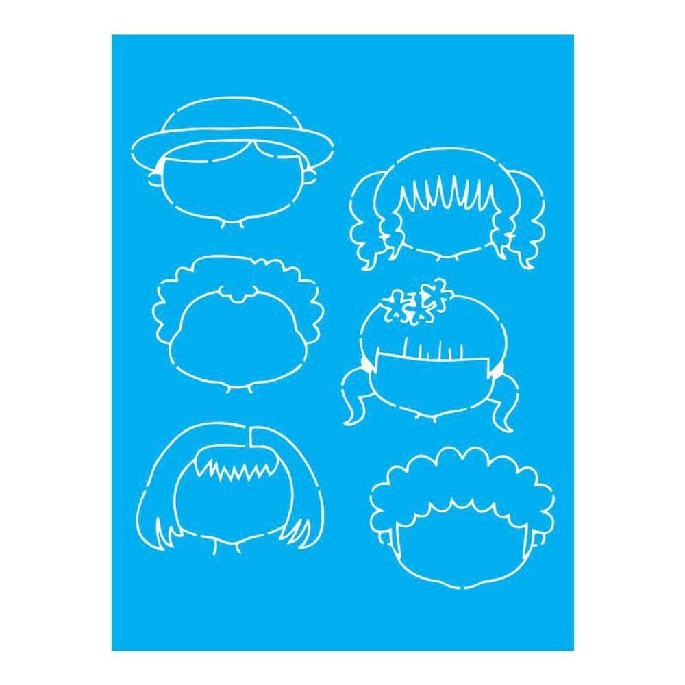 Stencil Tamako Meninos Meninas - 15X20Cm - Ref A3136