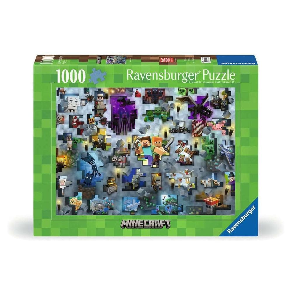 Quebra-cabeça Ravensburger Mojang Minecraft Mobs 1000 unidades