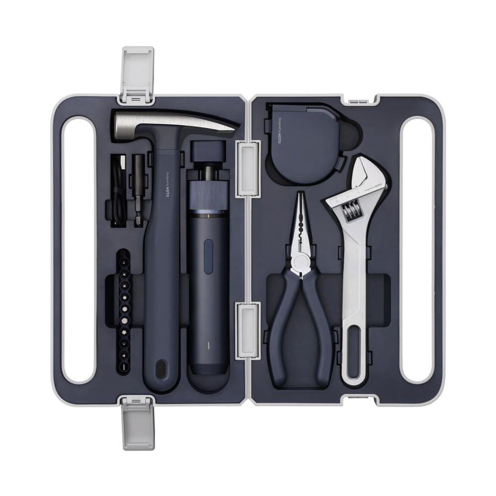 Conjunto de ferramentas: chave de fenda elétrica HOTO com chave, alicate e fita adesiva