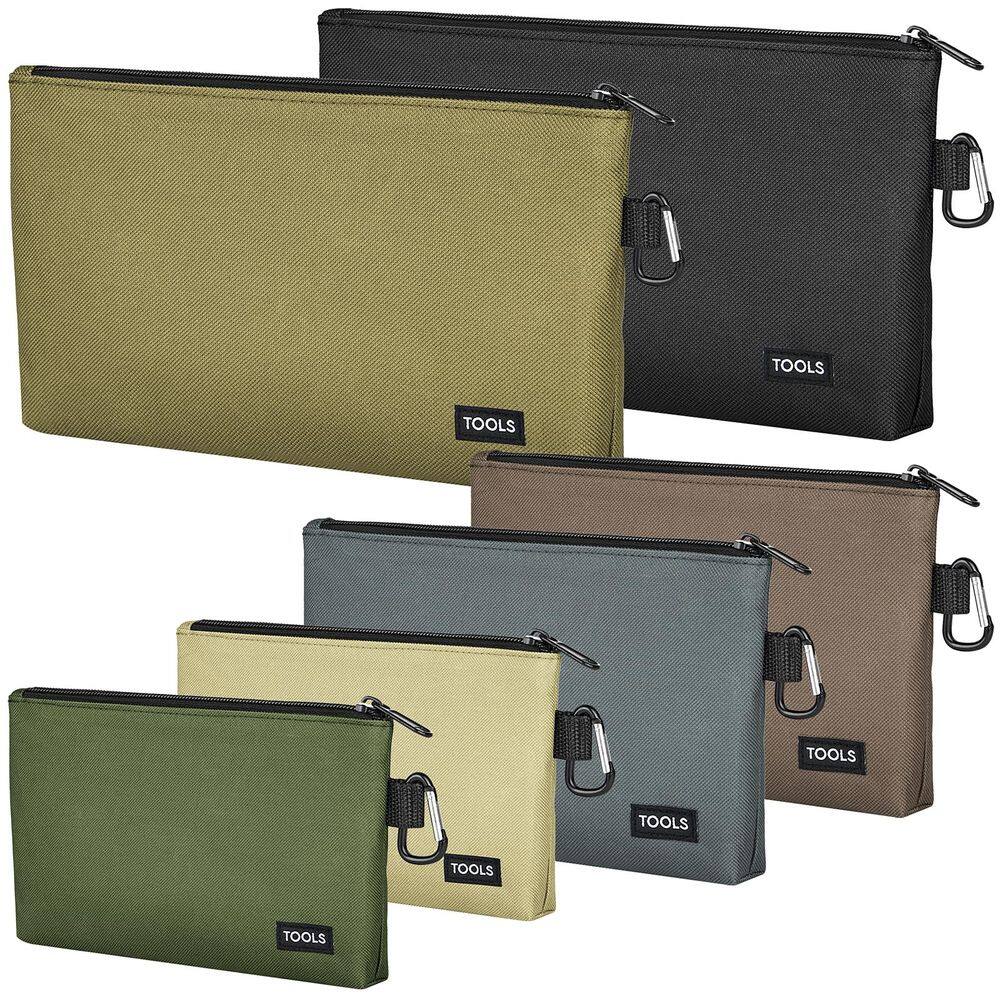 Bolsa de ferramentas COIDEA, pacote com 6 bolsas com zíper, impermeável, poliéster 600D